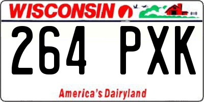 WI license plate 264PXK