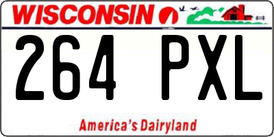 WI license plate 264PXL