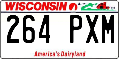 WI license plate 264PXM