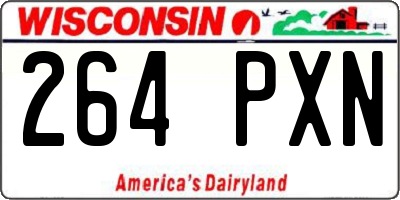 WI license plate 264PXN