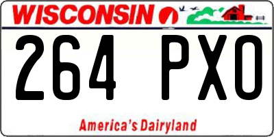 WI license plate 264PXO
