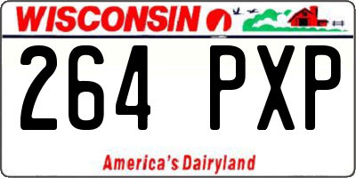 WI license plate 264PXP