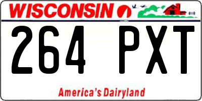 WI license plate 264PXT