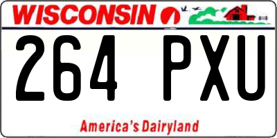 WI license plate 264PXU