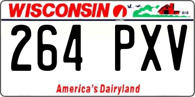 WI license plate 264PXV