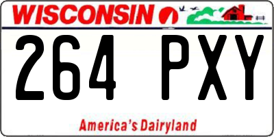 WI license plate 264PXY