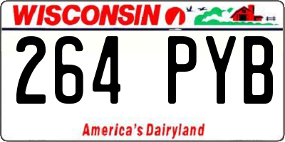WI license plate 264PYB