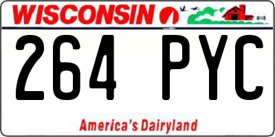 WI license plate 264PYC