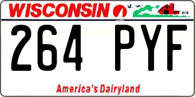 WI license plate 264PYF
