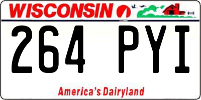 WI license plate 264PYI