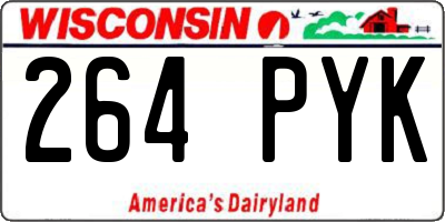 WI license plate 264PYK