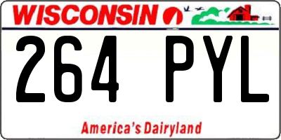 WI license plate 264PYL