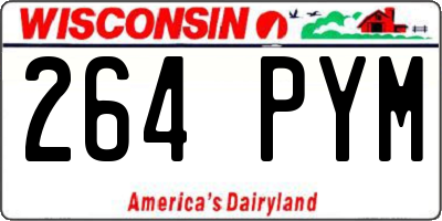 WI license plate 264PYM