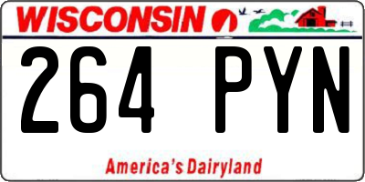WI license plate 264PYN