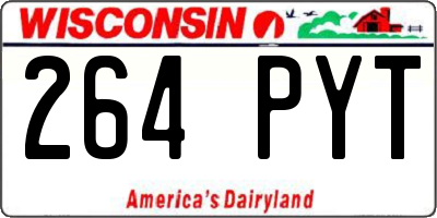 WI license plate 264PYT