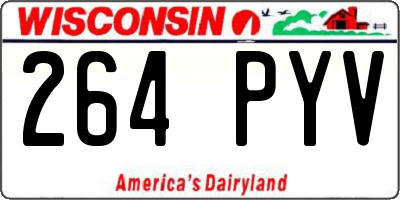 WI license plate 264PYV