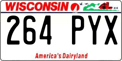WI license plate 264PYX