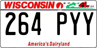 WI license plate 264PYY