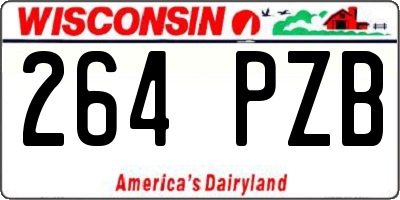WI license plate 264PZB
