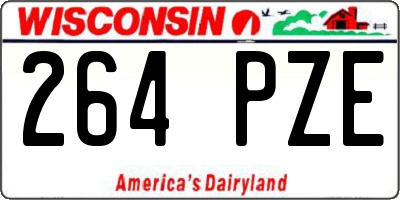 WI license plate 264PZE