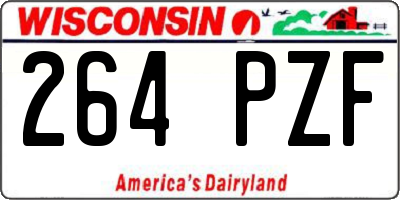 WI license plate 264PZF