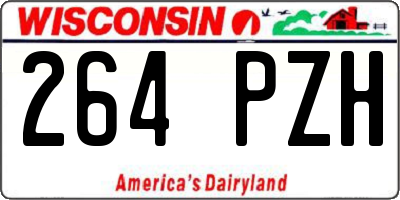 WI license plate 264PZH