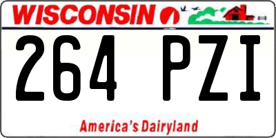 WI license plate 264PZI