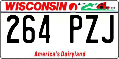 WI license plate 264PZJ