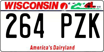 WI license plate 264PZK