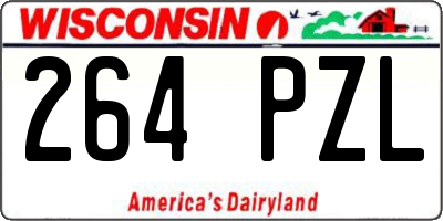 WI license plate 264PZL