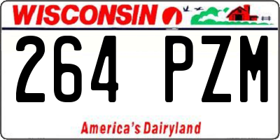 WI license plate 264PZM