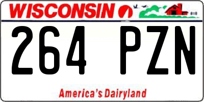 WI license plate 264PZN