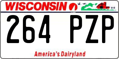 WI license plate 264PZP