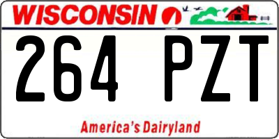 WI license plate 264PZT