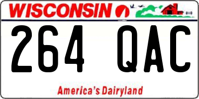 WI license plate 264QAC