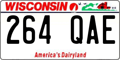 WI license plate 264QAE