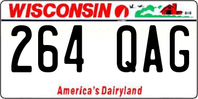 WI license plate 264QAG