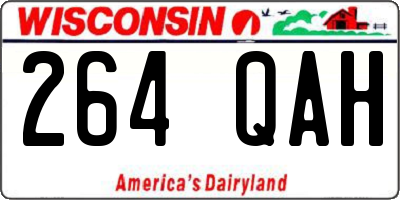 WI license plate 264QAH