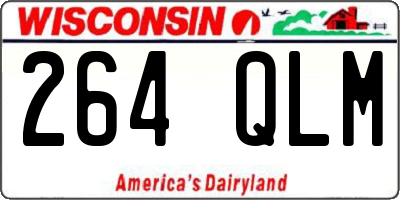 WI license plate 264QLM