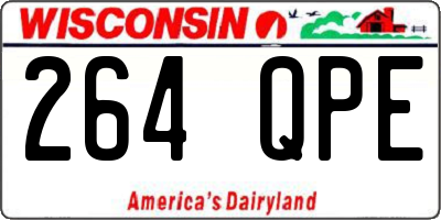 WI license plate 264QPE