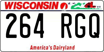 WI license plate 264RGQ