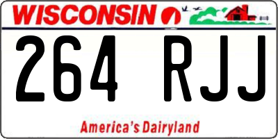 WI license plate 264RJJ