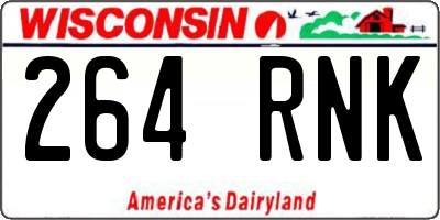 WI license plate 264RNK