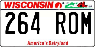WI license plate 264ROM