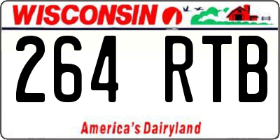WI license plate 264RTB