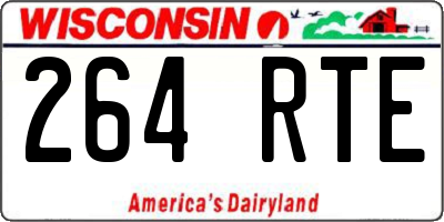 WI license plate 264RTE