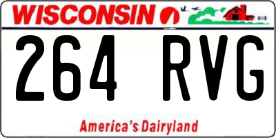 WI license plate 264RVG