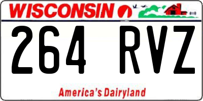 WI license plate 264RVZ