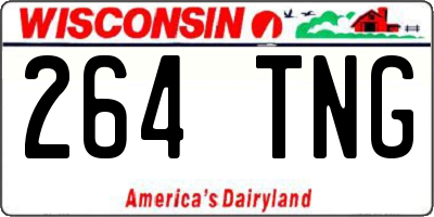 WI license plate 264TNG