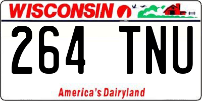 WI license plate 264TNU